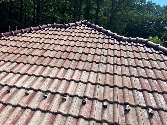 鳴沢村　洋瓦塗装工事